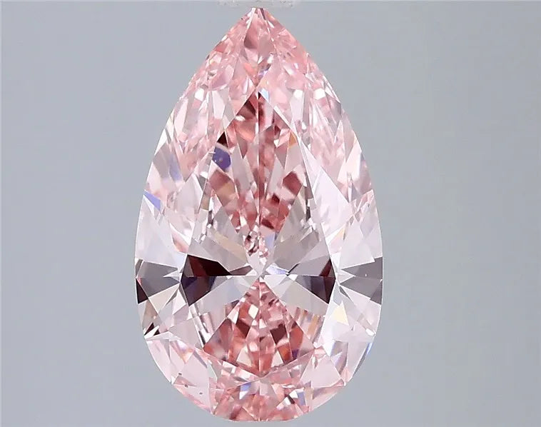 2.01ct Pear Lab Grown Diamond (Colour Fancy Vivid Pink, Clarity VS1, IGI Certified)