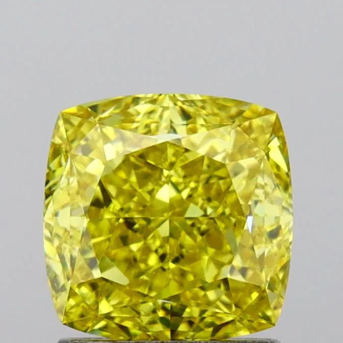 2.02ct Cushion modified Natural Diamond (Colour Fancy Vivid Yellow, Clarity VS1, Cut GD, IGI Certified)