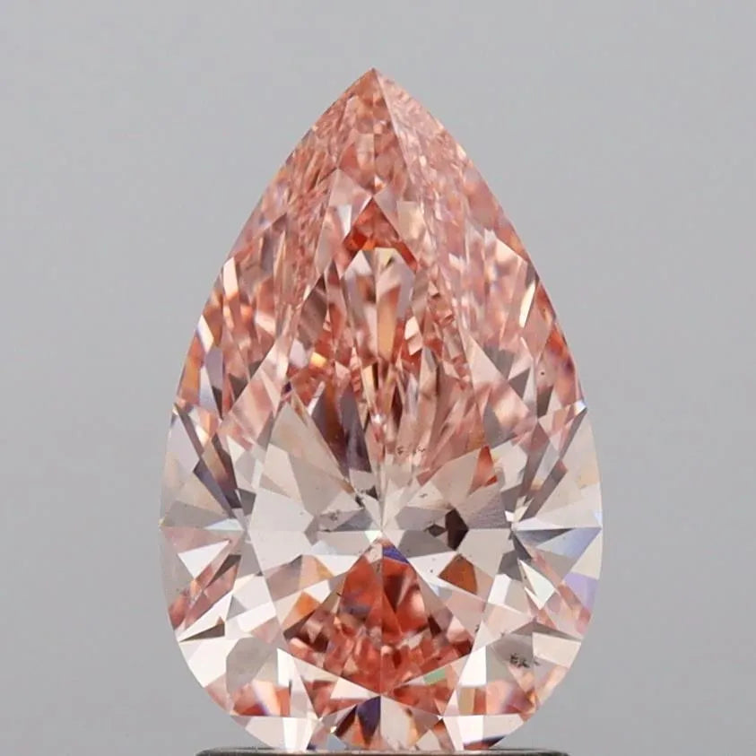 2.06ct Pear Lab Grown Diamond (Colour Fancy Intense Brown Pink, Clarity VS2, IGI Certified)