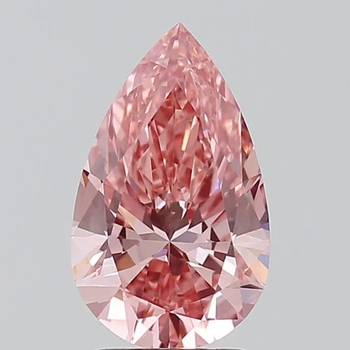 2.09ct Pear Lab Grown Diamond (Colour Fancy Vivid Pink, Clarity VVS2, IGI Certified)