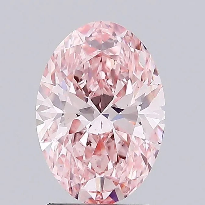 2.30ct Oval Lab Grown Diamond (Colour Fancy Vivid Pink, Clarity VS1, IGI Certified)