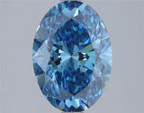 2.51ct Oval Lab Grown Diamond (Colour Fancy Vivid Blue, Clarity VS2, IGI Certified)