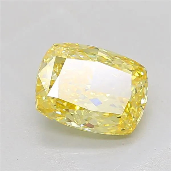 2.55ct Cushion modified Lab Grown Diamond (Colour Fancy Vivid Yellow, Clarity VS1, IGI Certified)