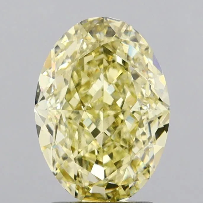 2.57ct Oval Lab Grown Diamond (Colour Fancy Intense Yellow, Clarity VVS2, IGI Certified)