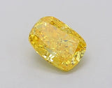 0.50ct Cushion brilliant Lab Grown Diamond (Colour Fancy Vivid Yellow, Clarity VS2, IGI Certified)