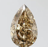 0.75ct Pear Natural Diamond (Colour Fancy Yellowish Brown, Clarity VS1, GIA Certified)