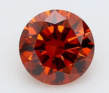 1.00ct Round Lab Grown Diamond (Colour Fancy Orange, Clarity VVS2, Cut EX, IGI Certified)