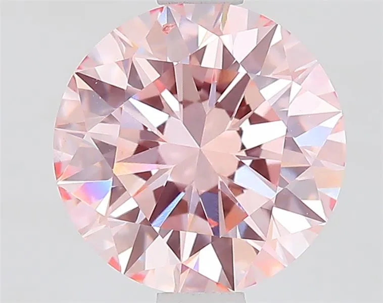 1.50ct Round Lab Grown Diamond (Colour Fancy Intense Pink, Clarity VS2, Cut EX, IGI Certified)