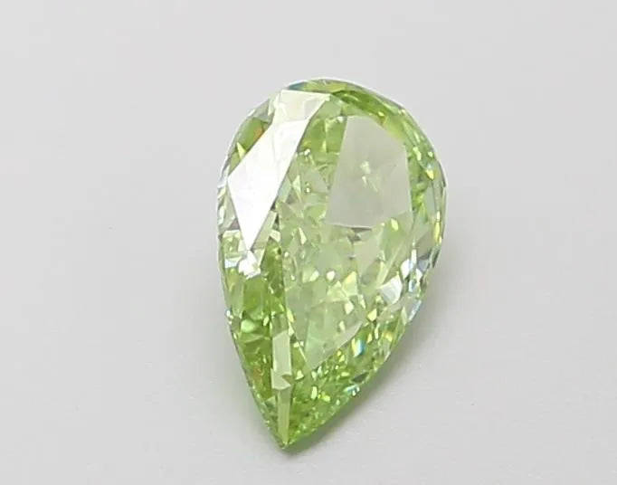 0.52ct Pear Lab Grown Diamond (Colour Fancy Vivid Green, Clarity VS1, IGI Certified)