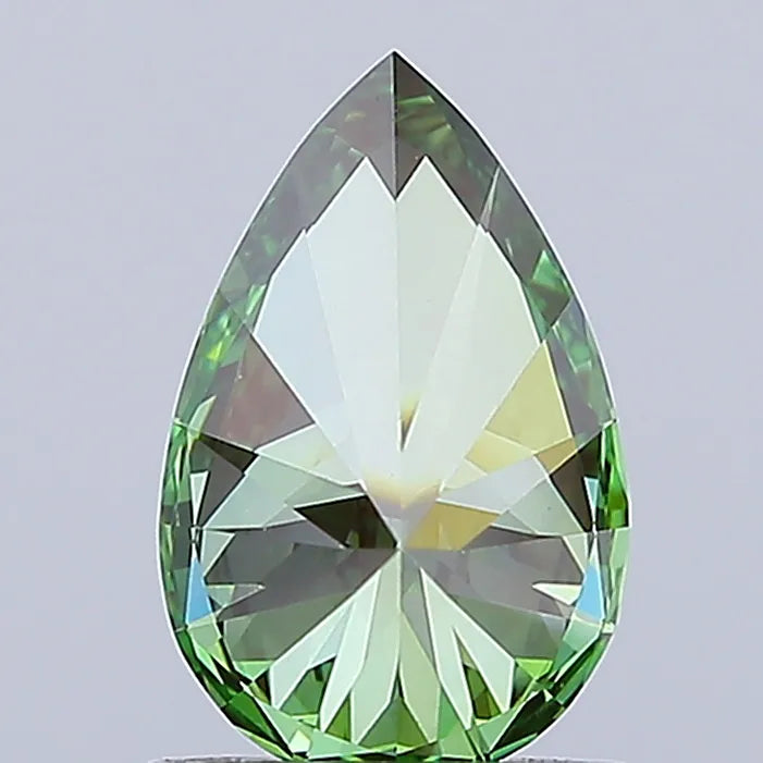 1.04ct Pear Lab Grown Diamond (Colour Fancy Vivid Green, Clarity VVS2, IGI Certified)
