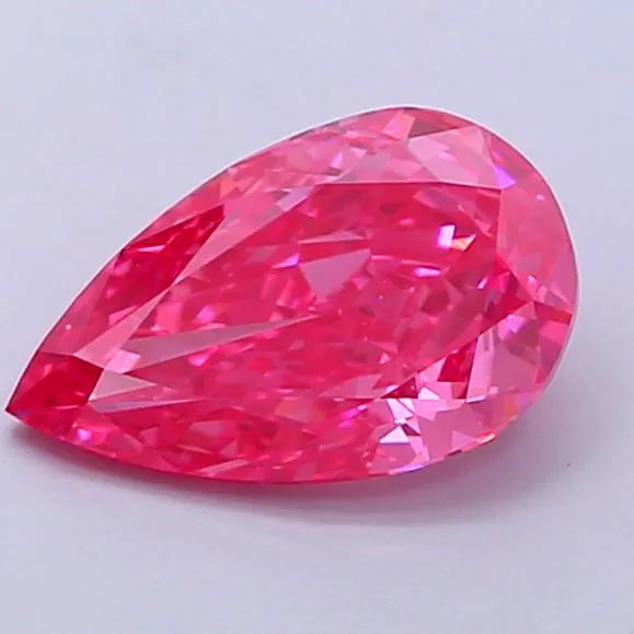 1.03ct Pear Lab Grown Diamond (Colour Fancy Vivid Pink, Clarity VVS2, IGI Certified)