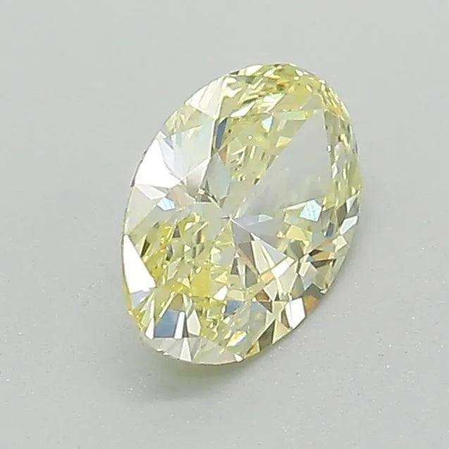 0.61ct Oval Lab Grown Diamond (Colour Fancy Yellow, Clarity VS2, Cut GD, IGI Certified)
