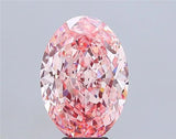 7.15ct Oval Lab Grown Diamond (Colour Fancy Vivid Pink, Clarity VVS2, IGI Certified)