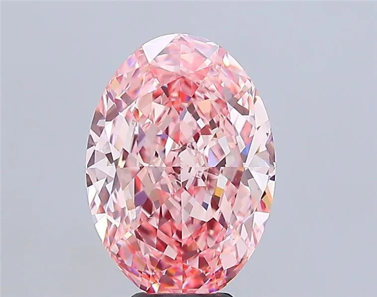 7.15ct Oval Lab Grown Diamond (Colour Fancy Vivid Pink, Clarity VVS2, IGI Certified)