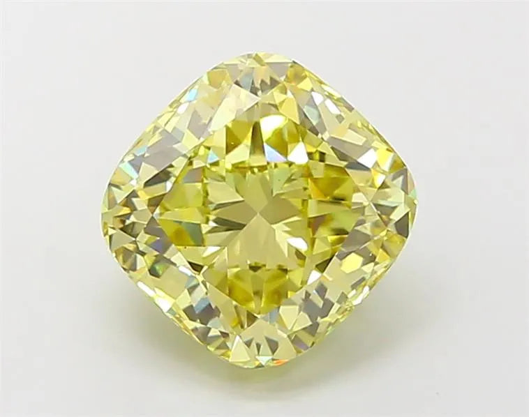 3.04ct Cushion modified Lab Grown Diamond (Colour Fancy Yellow, Clarity VS1, IGI Certified)