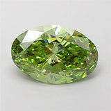 2.53ct Oval Lab Grown Diamond (Colour Fancy Vivid Green, Clarity VVS2, IGI Certified)