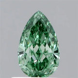 0.54ct Pear Lab Grown Diamond (Colour Fancy Vivid Green, Clarity VS1, IGI Certified)