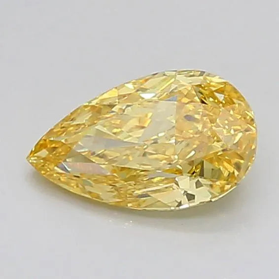 0.84ct Pear Lab Grown Diamond (Colour Fancy Vivid Yellow, Clarity VS2, Cut GD, IGI Certified)
