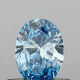 0.52ct Oval Lab Grown Diamond (Colour Fancy Vivid Blue, Clarity VS1, IGI Certified)