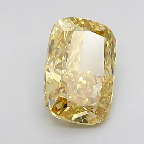 0.99ct Cushion modified Lab Grown Diamond (Colour Fancy Vivid Yellow, Clarity VS1, Cut GD, IGI Certified)