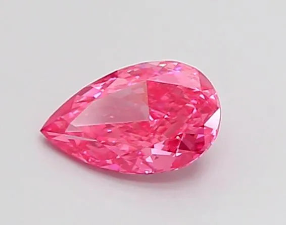 1.02ct Pear Lab Grown Diamond (Colour Fancy Vivid Pink, Clarity IF, IGI Certified)