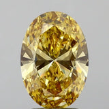 3.10ct Oval Lab Grown Diamond (Colour Fancy Intense Yellow, Clarity VS2, IGI Certified)