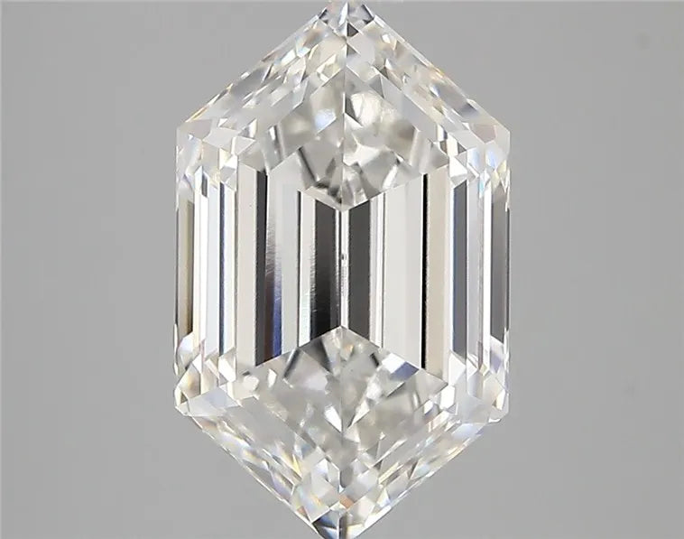 3.81ct Hexagonal Lab Grown Diamond (Colour F, Clarity VVS2, IGI Certified)