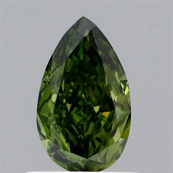 0.55ct Pear Lab Grown Diamond (Colour Fancy Vivid Green, Clarity VS1, IGI Certified)
