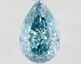 1.55ct Pear Lab Grown Diamond (Colour Fancy Vivid Greenish Blue, Clarity VS1, IGI Certified)