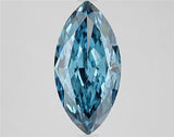 3.07ct Marquise Lab Grown Diamond (Colour Fancy Vivid Blue, Clarity VS1, IGI Certified)
