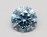 0.92ct Round Lab Grown Diamond (Colour Fancy Vivid Blue, Clarity VS1, Cut EX, IGI Certified)