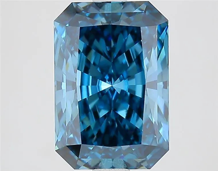 2.51ct Radiant Lab Grown Diamond (Colour Fancy Vivid Blue, Clarity VVS2, IGI Certified)