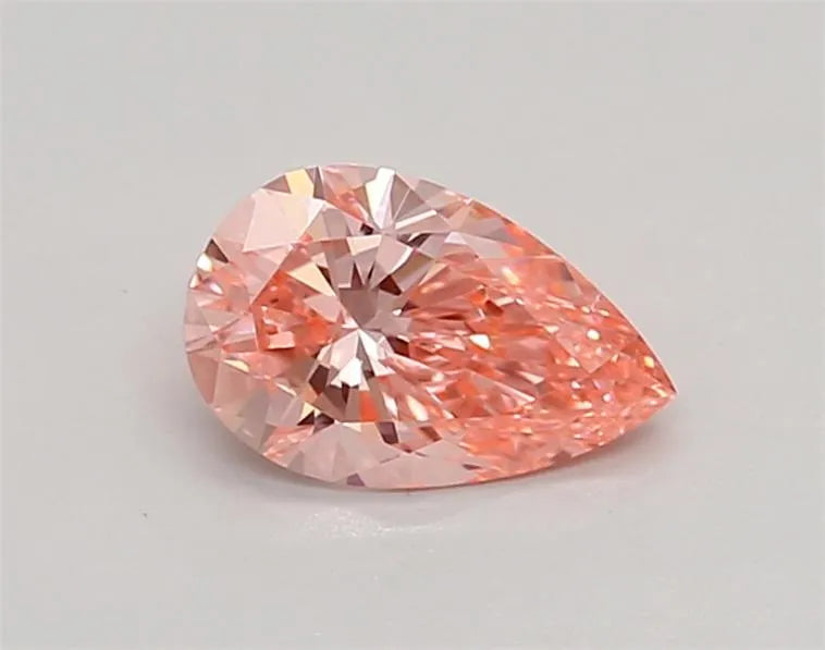 0.61ct Pear Lab Grown Diamond (Colour Fancy Vivid Pink, Clarity VS1, IGI Certified)