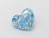 0.62ct Heart Lab Grown Diamond (Colour Fancy Vivid Blue, Clarity VS1, IGI Certified)