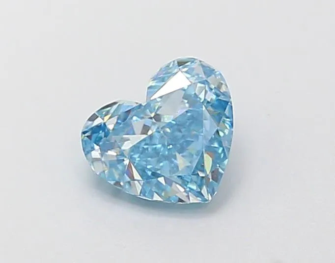 0.62ct Heart Lab Grown Diamond (Colour Fancy Vivid Blue, Clarity VS1, IGI Certified)