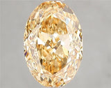 3.01ct Oval Lab Grown Diamond (Colour Fancy Intense Yellow, Clarity VS2, Cut GD, IGI Certified)