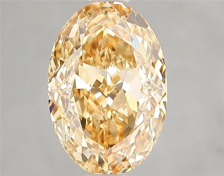 3.01ct Oval Lab Grown Diamond (Colour Fancy Intense Yellow, Clarity VS2, Cut GD, IGI Certified)