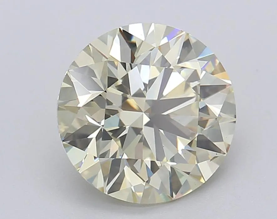 2.04ct Round Lab Grown Diamond (Colour Very Light Yellow, Clarity VS2, Cut ID, IGI Certified)