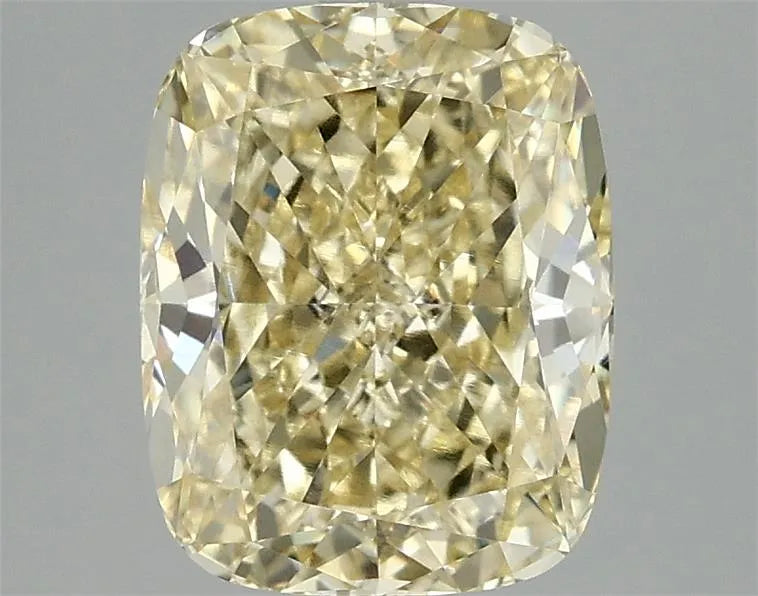 3.05ct Cushion modified Lab Grown Diamond (Colour Fancy Intense Yellow, Clarity VVS2, IGI Certified)