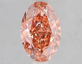 2.00ct Oval Lab Grown Diamond (Colour Fancy Vivid Brownish Pink, Clarity VS1, IGI Certified)