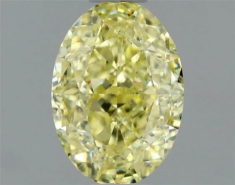 0.72ct Oval Natural Diamond (Colour Fancy Light Yellow, Clarity SI2, Cut GD, GIA Certified)