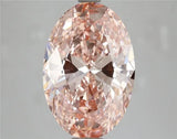 3.55ct Oval Lab Grown Diamond (Colour Fancy Vivid Pink, Clarity VS2, IGI Certified)