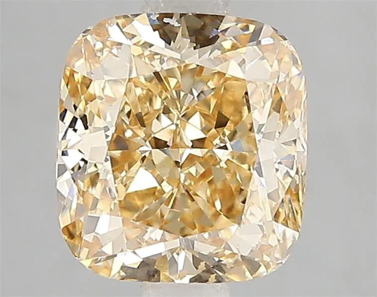 2.51ct Cushion brilliant Lab Grown Diamond (Colour Fancy Intense Yellow, Clarity VVS2, Cut GD, IGI Certified)