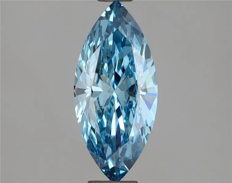 1.00ct Marquise Lab Grown Diamond (Colour Fancy Vivid Blue, Clarity VVS2, IGI Certified)