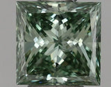 0.46ct Princess Lab Grown Diamond (Colour Fancy Vivid Green, Clarity VVS2, IGI Certified)