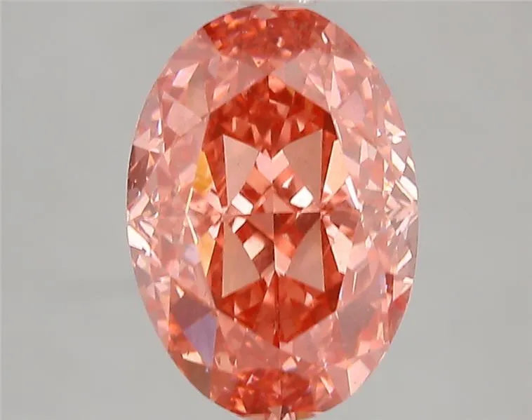 3.07ct Oval Lab Grown Diamond (Colour Fancy Vivid Pink, Clarity VS2, IGI Certified)