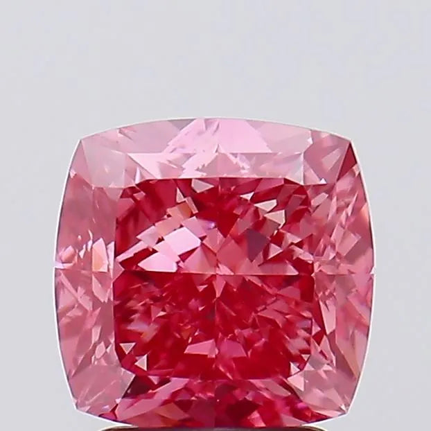 3.05ct Cushion modified Lab Grown Diamond (Colour Fancy Vivid Pink, Clarity VVS2, IGI Certified)