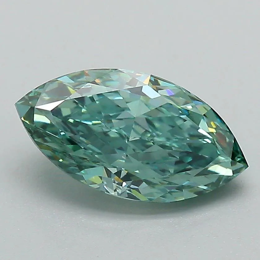 1.72ct Marquise Lab Grown Diamond (Colour Fancy Vivid Green, Clarity VVS2, IGI Certified)