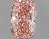 0.68ct Cushion brilliant Lab Grown Diamond (Colour Fancy Vivid Pink, Clarity VS2, IGI Certified)