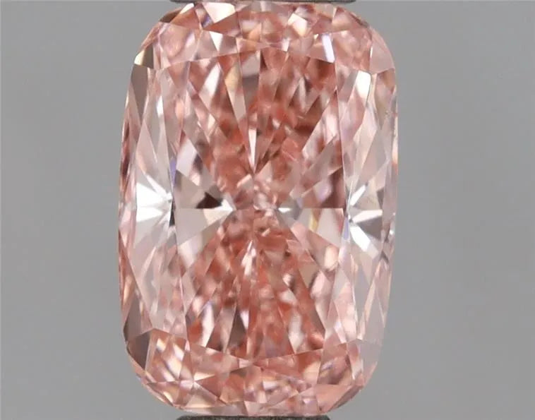 0.68ct Cushion brilliant Lab Grown Diamond (Colour Fancy Vivid Pink, Clarity VS2, IGI Certified)